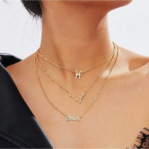 PISCES ZODIAC LAYER NECKLACES